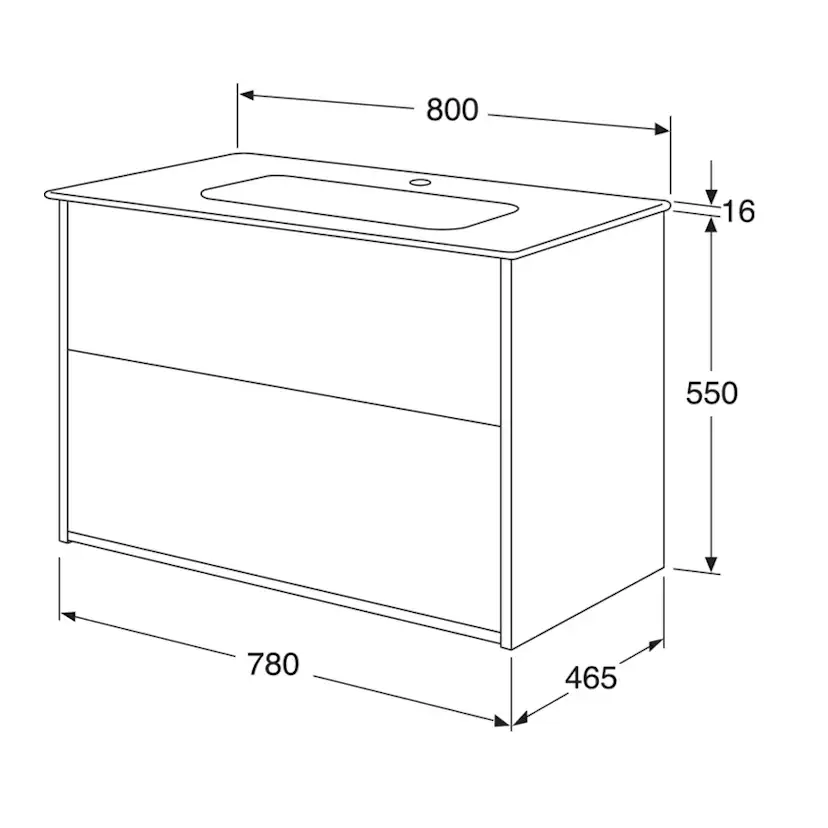 Servantskap Gustavsberg Artic 80 cm