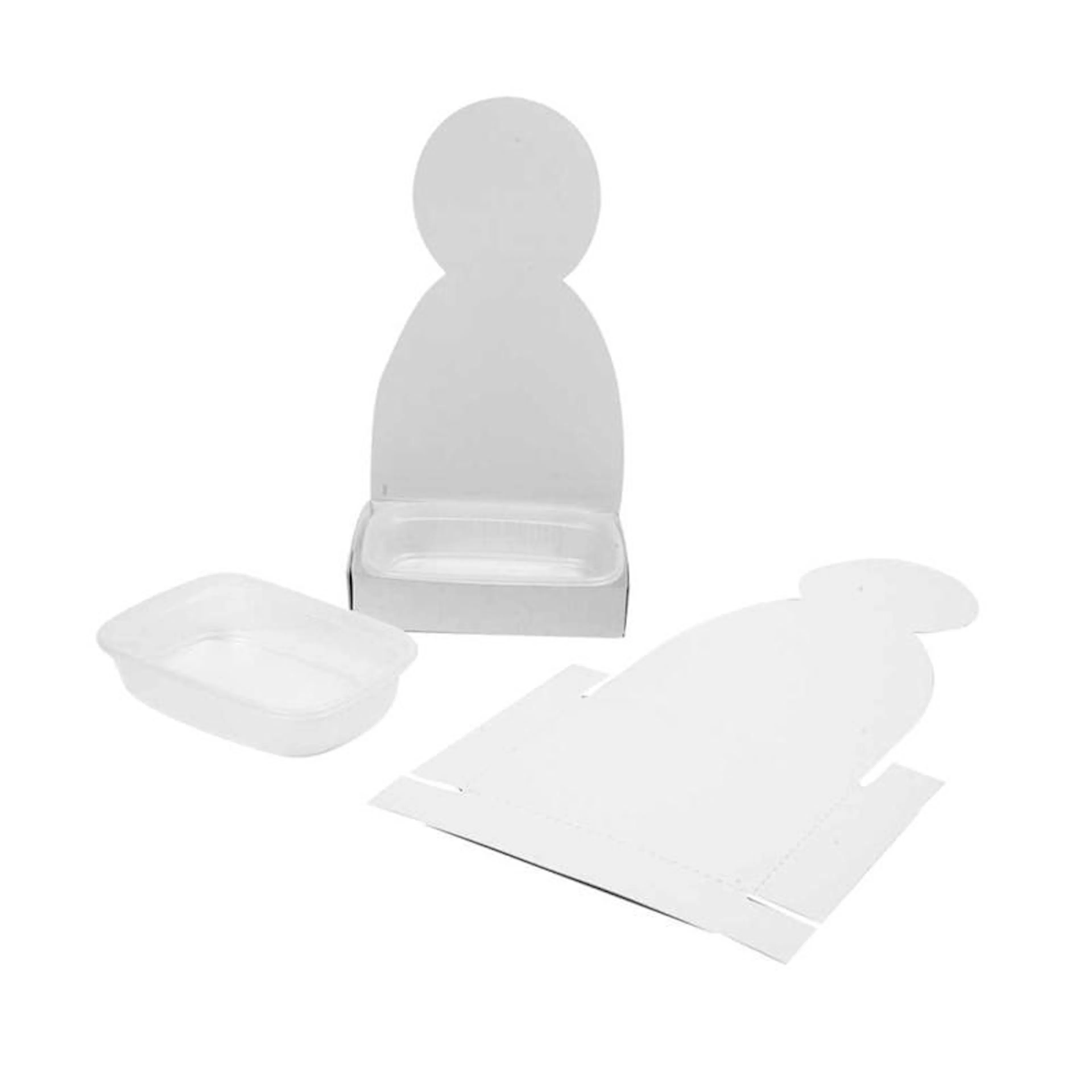 Karsebrettfigurer Creativ Company Hvit Kropp 6 Sett/1 Pk