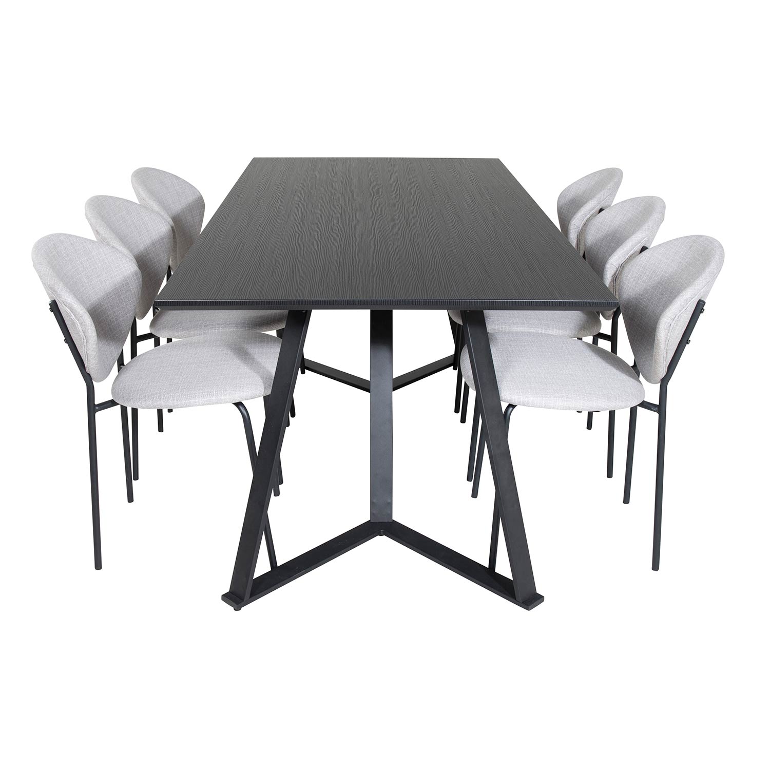 Spisegruppe Venture Home Madde med 6 Valor Stoler Polyester