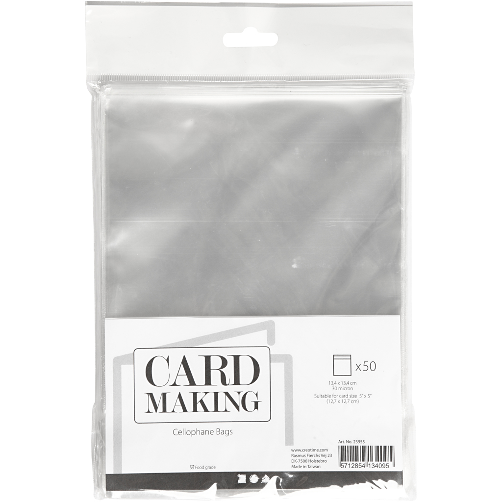 Cellofanposer Creativ Company 14x14,2 cm Tykkelse 30 My 50 stk/1 Pk