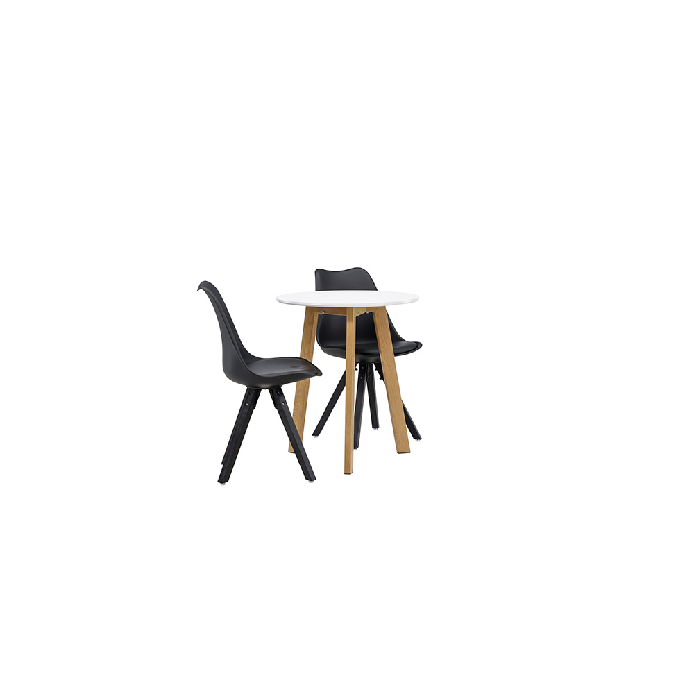 Spisegruppe Venture Home Leonora Ø65 cm med 2 stk Zeno Stoler