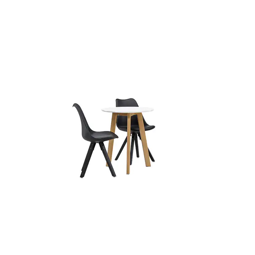 Spisegruppe Venture Home Leonora Ø65 cm med 2 stk Zeno Stoler