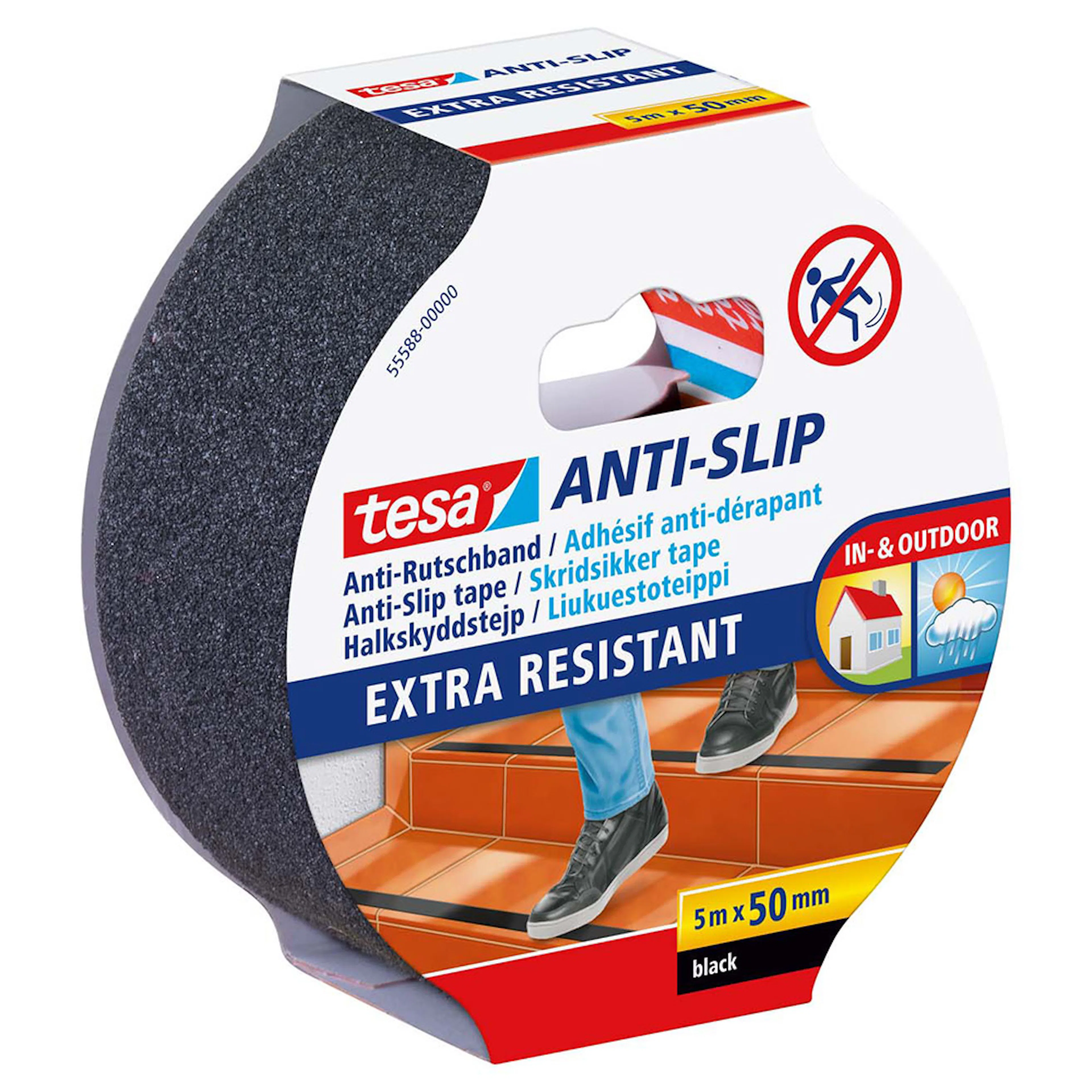 Sklibeskyttelsestape Tesa 50 mm 5 m Sort 55588