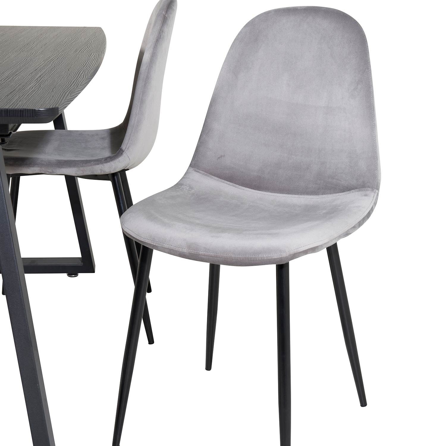 Spisegruppe Venture Home Ina med 4 Pobbie Stoler Fløyel