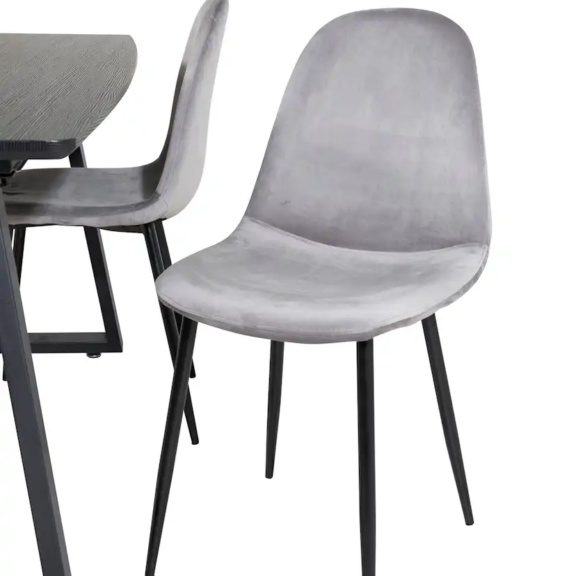 Spisegruppe Venture Home Ina med 4 Pobbie Stoler Fløyel