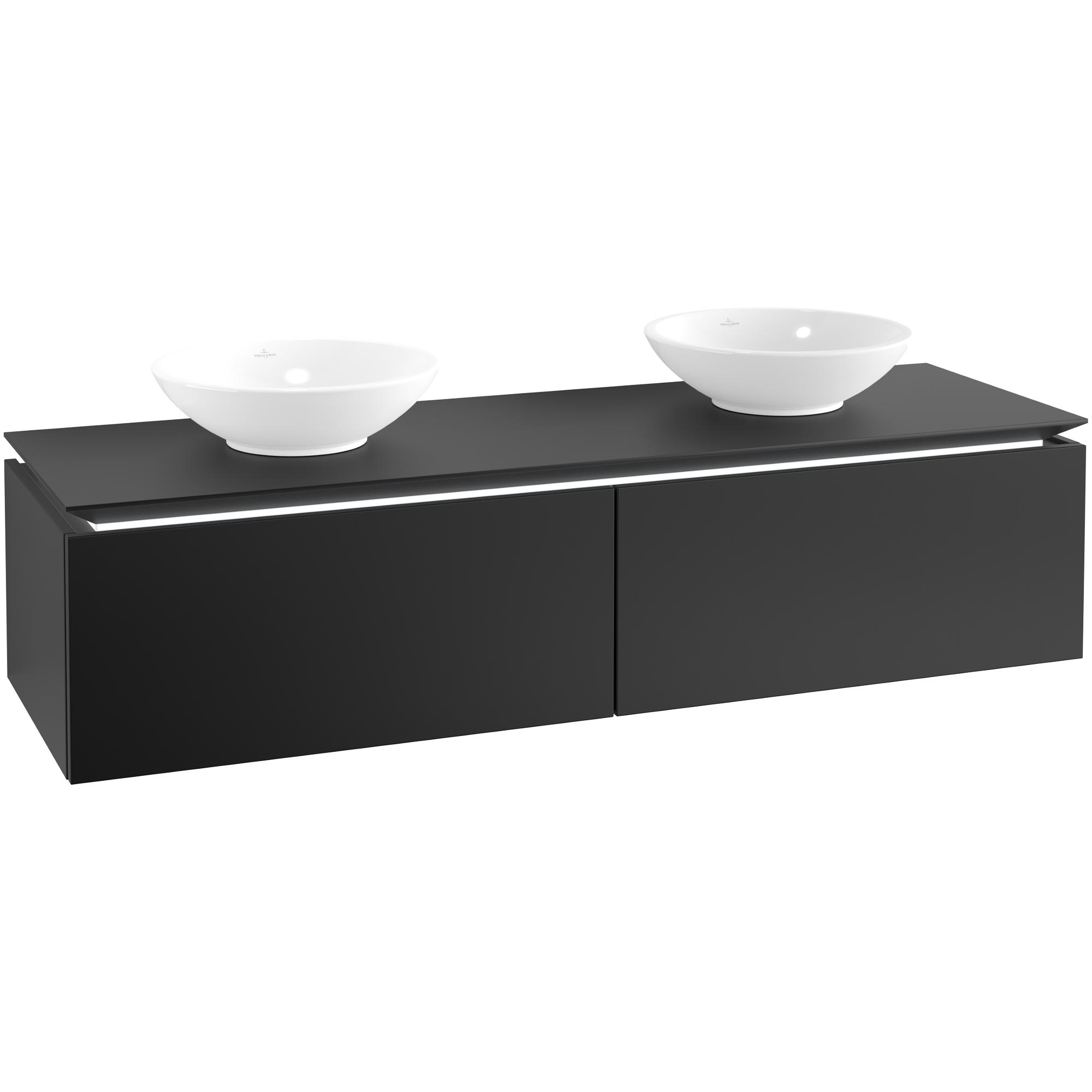 Tvättställsskåp Villeroy & Boch Legato Kompakt 1600 med 2 Lådor för Två Tvättställ från Memento | badrum - badrumsmobler - tvattstallsskap-och-kommod | KakelKungen
