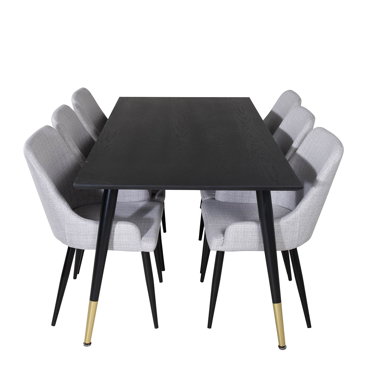 Spisegruppe Venture Home Dipp med 6 Plaza Stoler