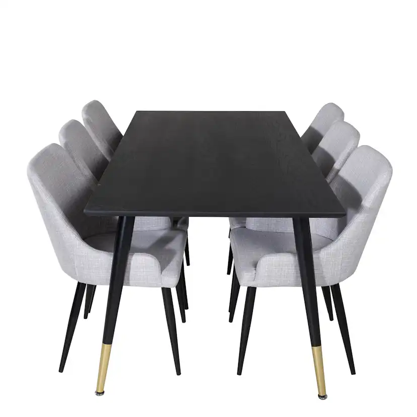 Spisegruppe Venture Home Dipp med 6 Plaza Stoler