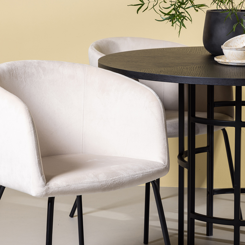 Spisegruppe Venture Home Copenhagen Ø 115 cm med 4 Berit Stoler