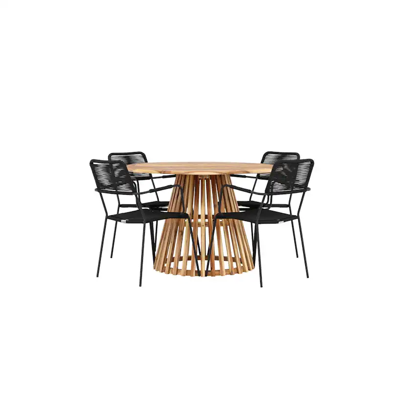 Hagegruppe Venture Home Lumpur med 4 Lindos Lenestoler