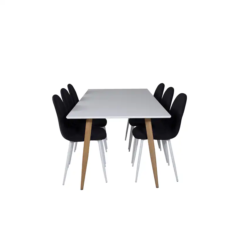 Spisegruppe Venture Home Pobbie 180 med 6 Stoler Polyester