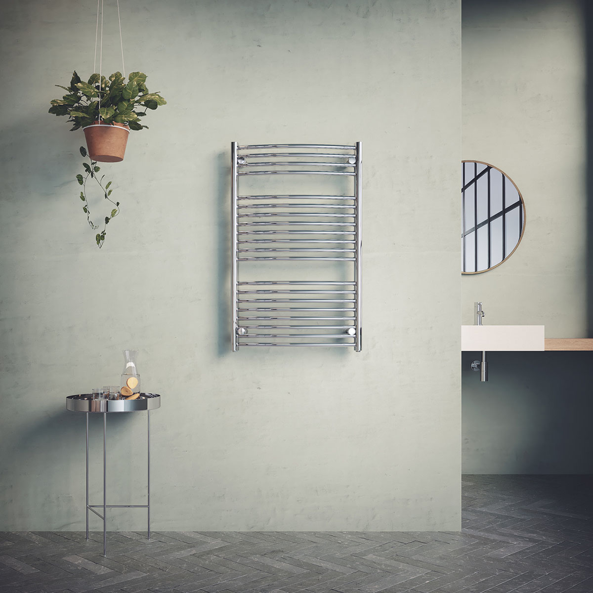 Borgholm Cv Krom, 950x600/559mm/ 528/275w BxH: 600x940 mm. Vann og Strøm Krom