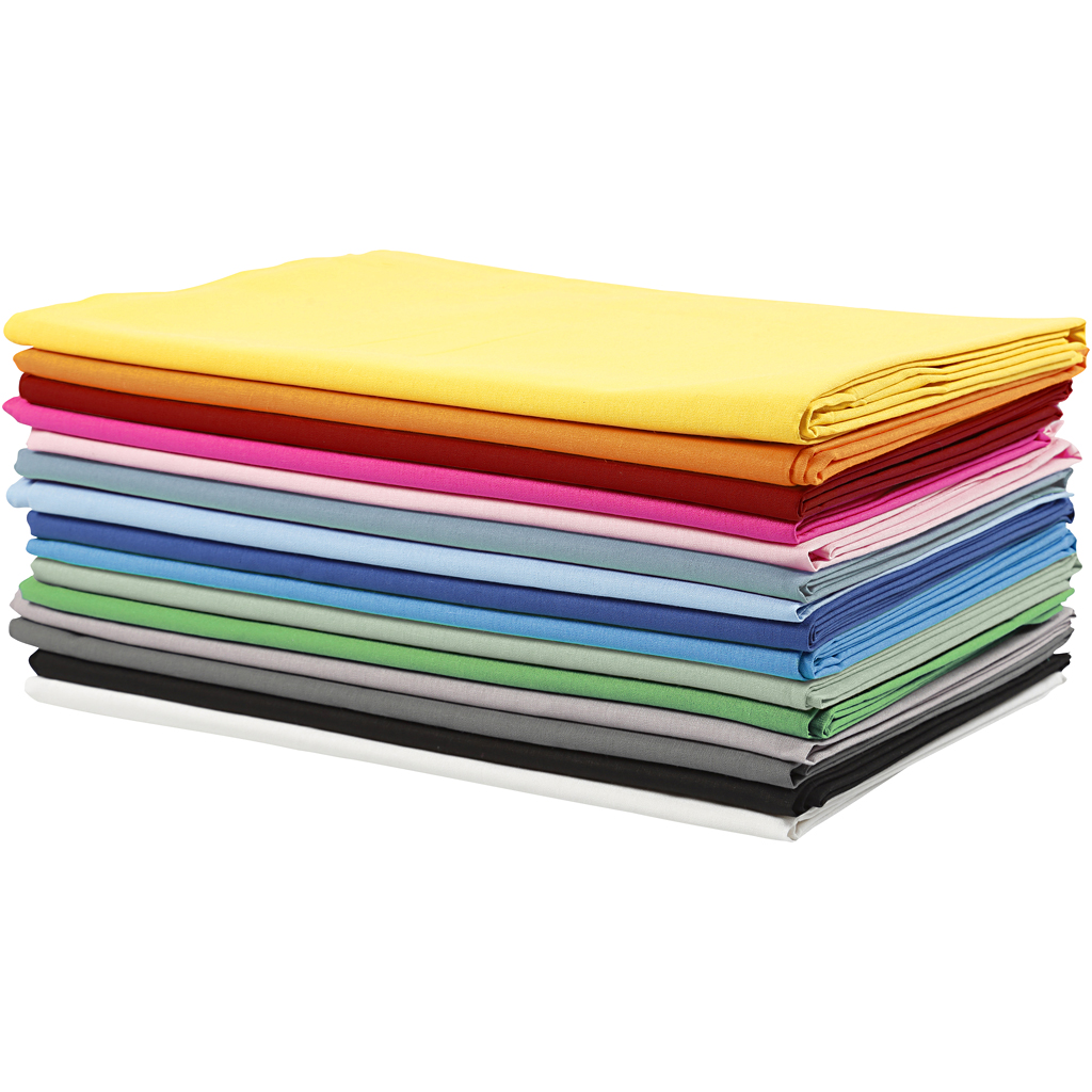 Stoff Creativ Company Ass Farger 145 cm 140 g 15X2 m/1 Pk