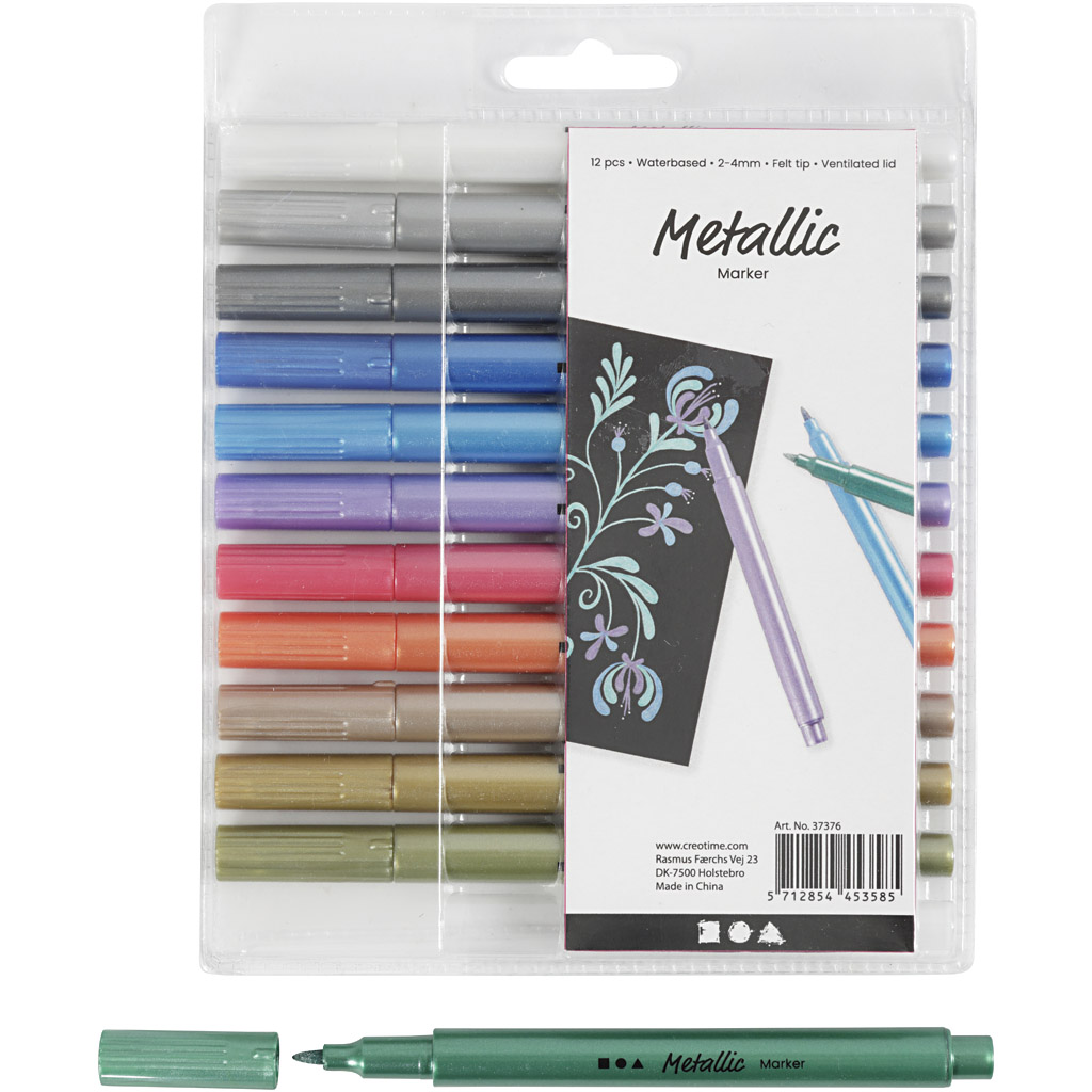 Tusj Creativ Company Metallicfarger 2-4 mm
