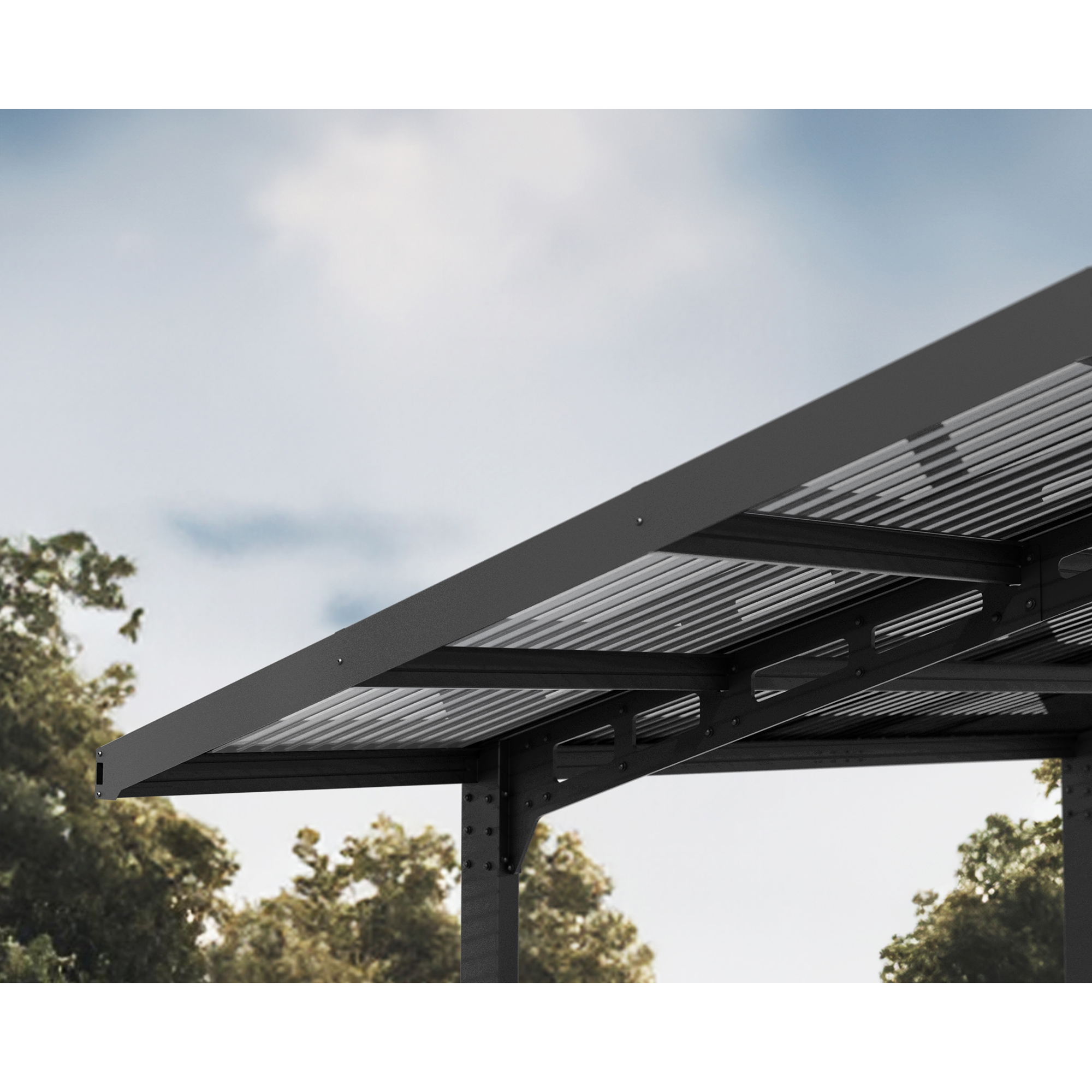 Carport Canopia by Palram Sydney i Metall Dobbel Bue 6x6 m Sort