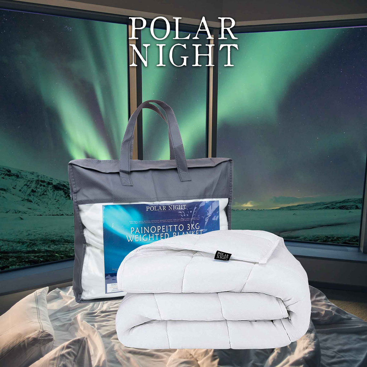 Vektteppe Polar Night Bomull 150x200 cm