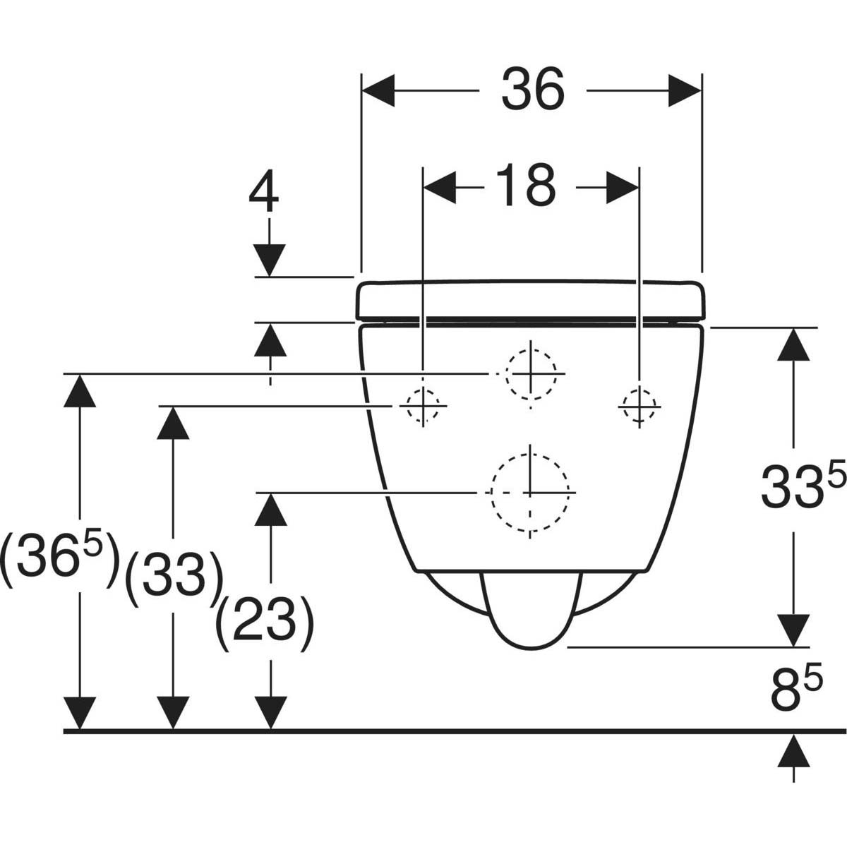 Vägghängd Toalettstol Geberit iCon Rimfree Turboflush 503.046.JT.1