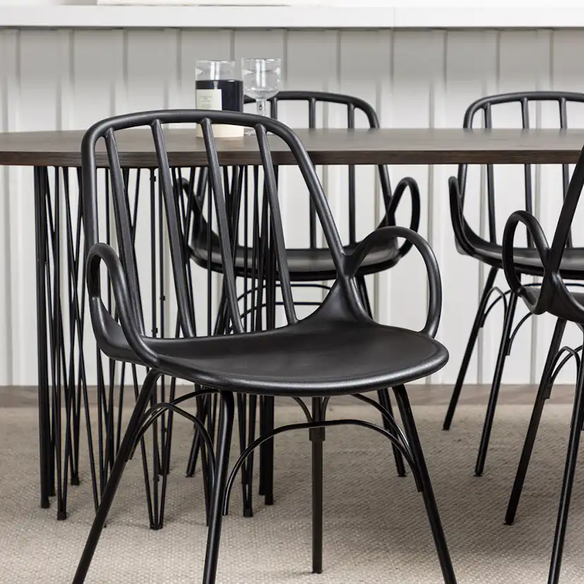 Spisegruppe furniture/fashion Stone med 4 Dyrön Stoler