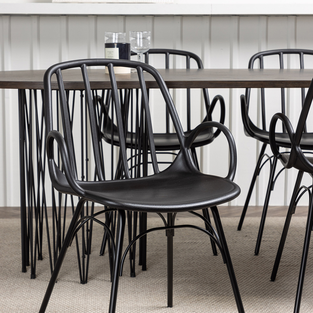 Spisegruppe furniture/fashion Stone med 4 Dyrön Stoler