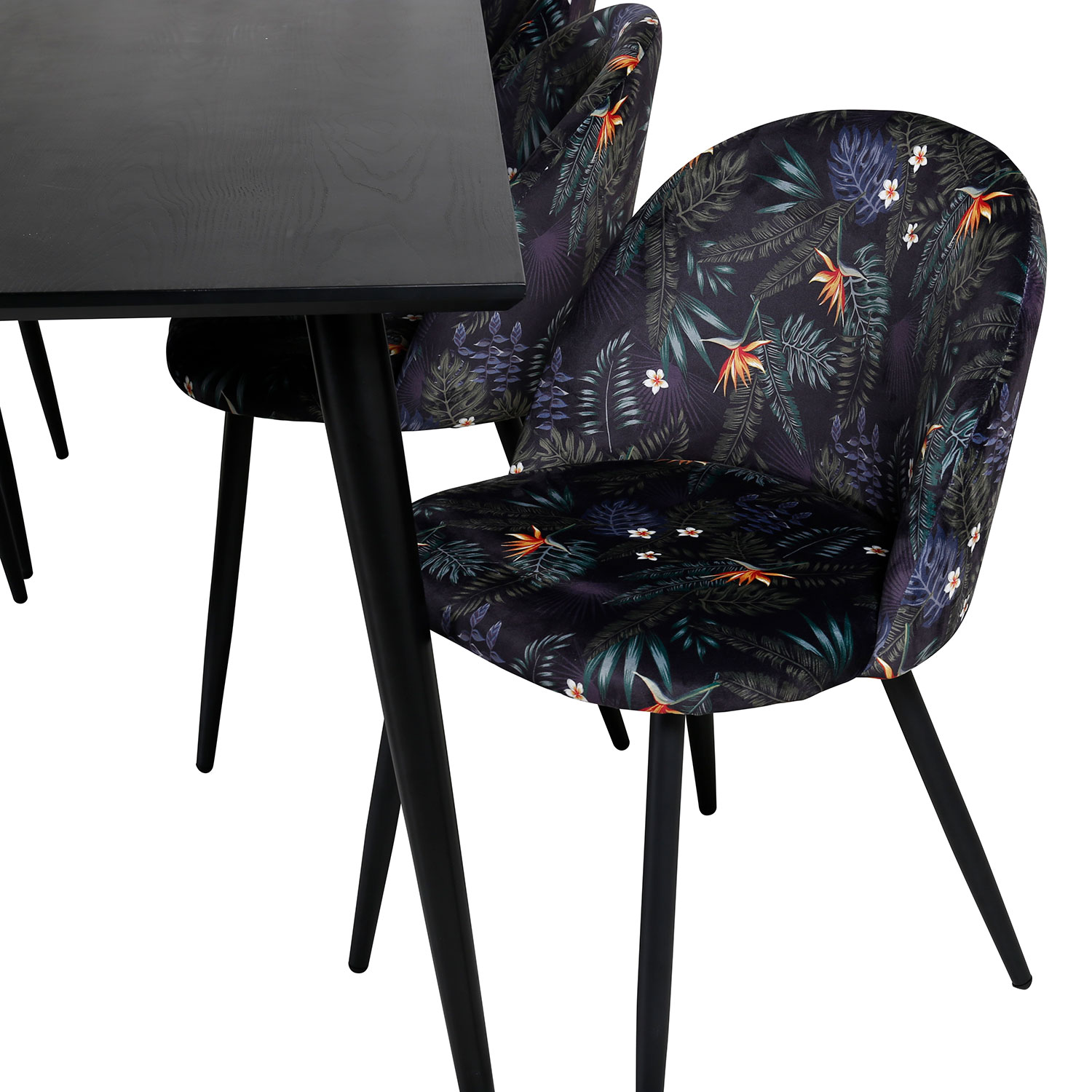 Spisegruppe Venture Home Dipp med 6 Velvet Stoler