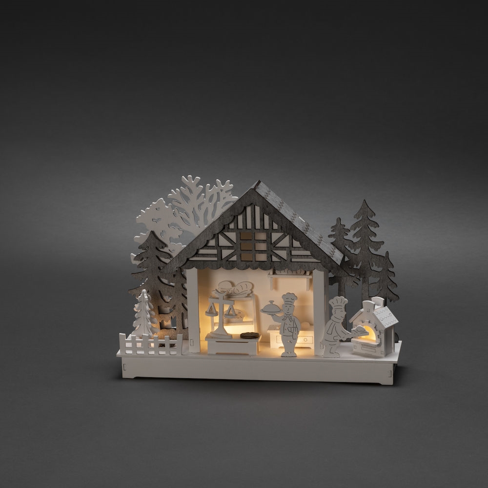 Juleby Gnosjö Konstsmide Motiv Hus Tre 4 LED