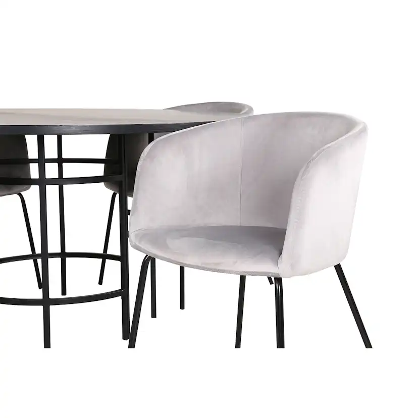 Spisegruppe furniture/fashion Copenhagen Ø140 cm med 4 Berit Stoler