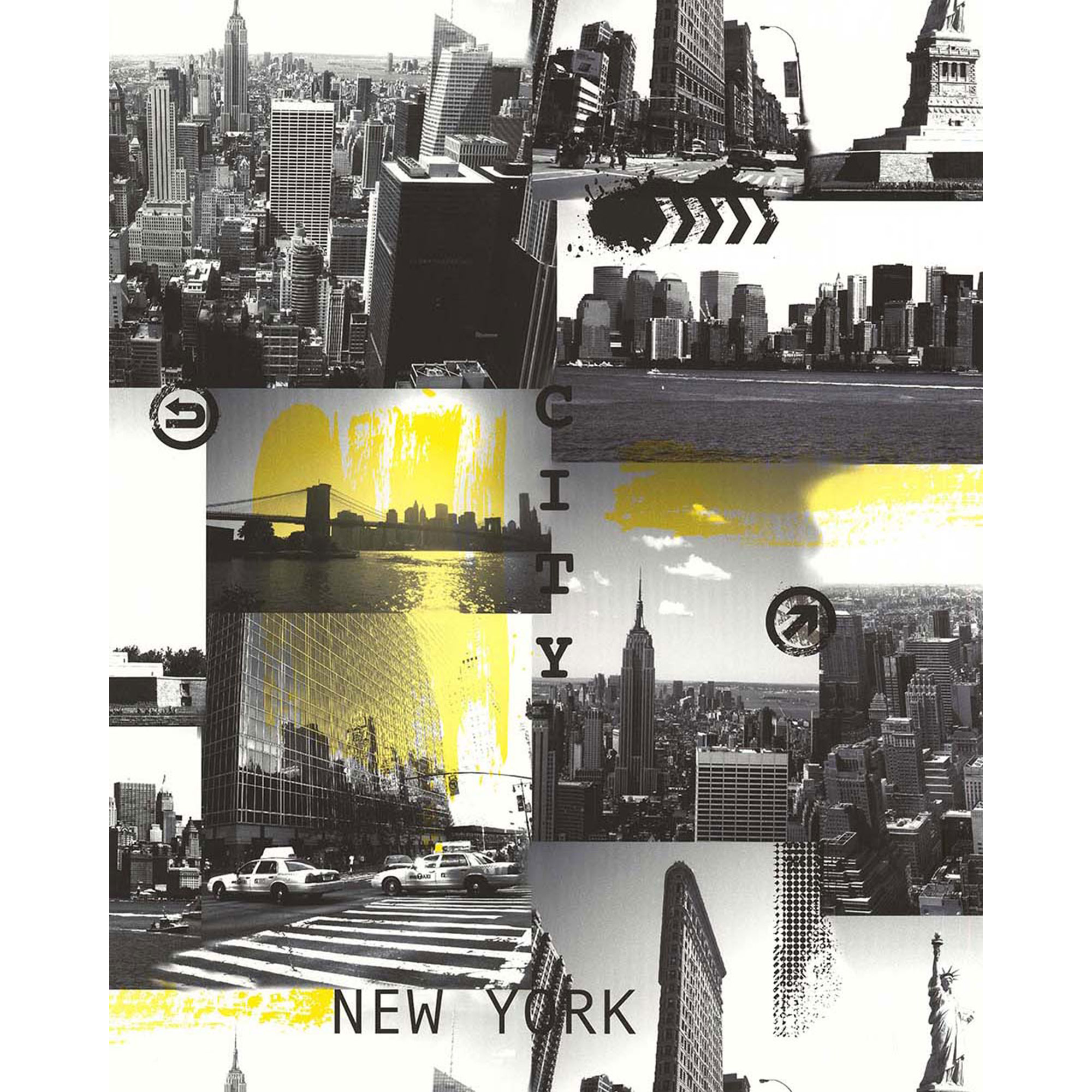 Tapet Lut&eacute;ce New York City Jaune 51161502
