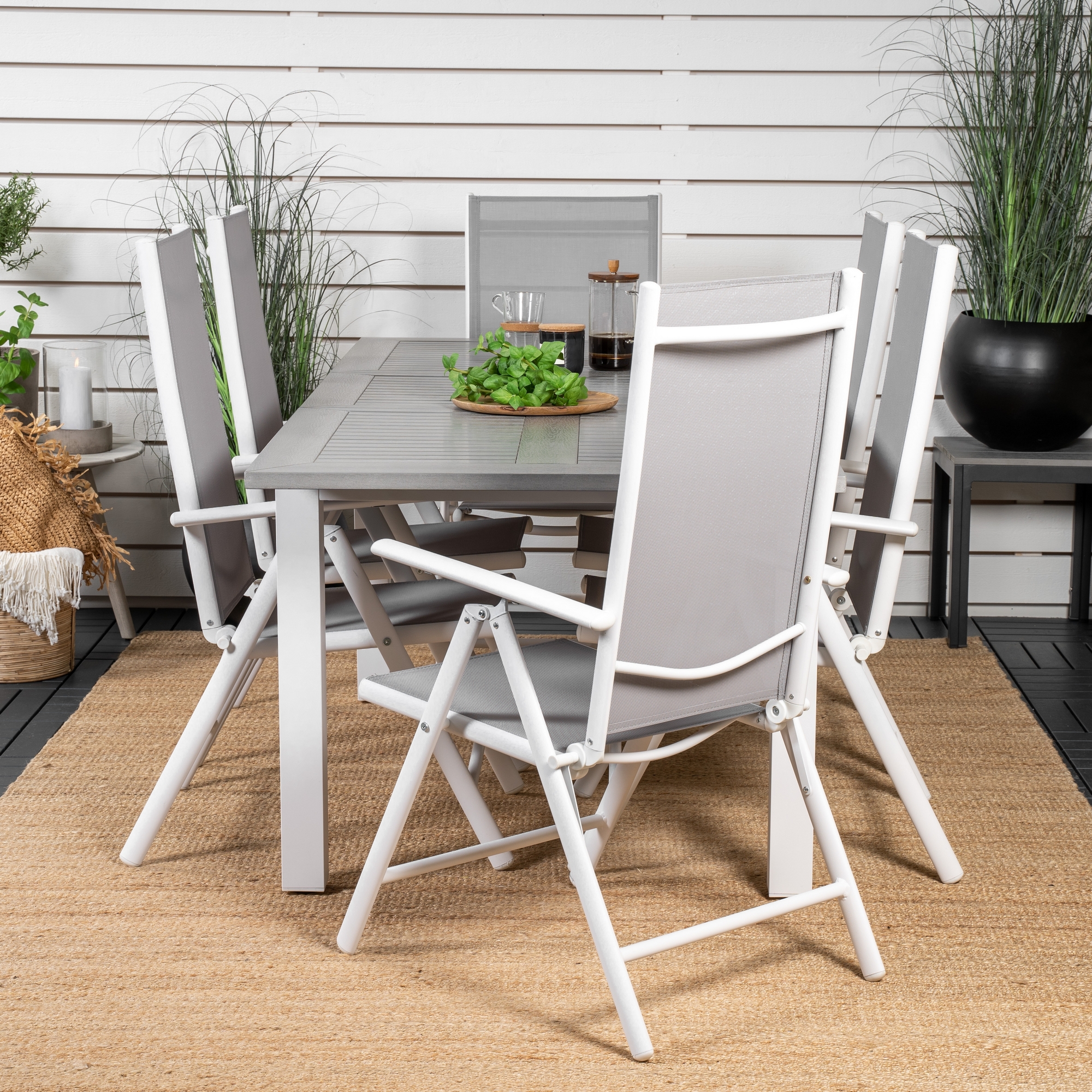 Spisegruppe Venture Home Aleyna 152/210 med 6 Bront Stoler