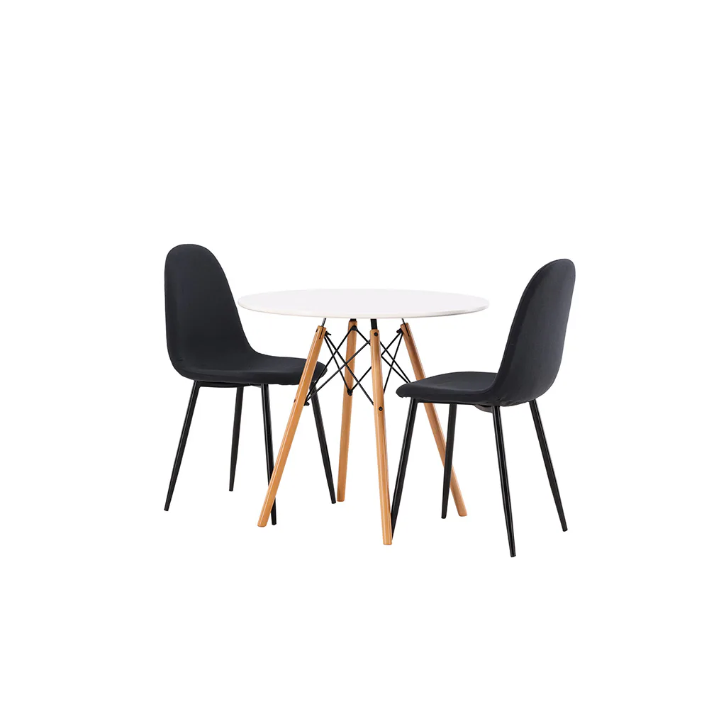 Spisegruppe Venture Home Danburi Ø 60 cm med 2 Polar Stoler