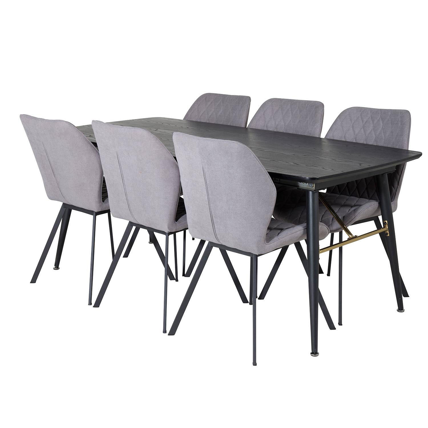 Spisegruppe Venture Home Gold med 6 Gemma Stoler