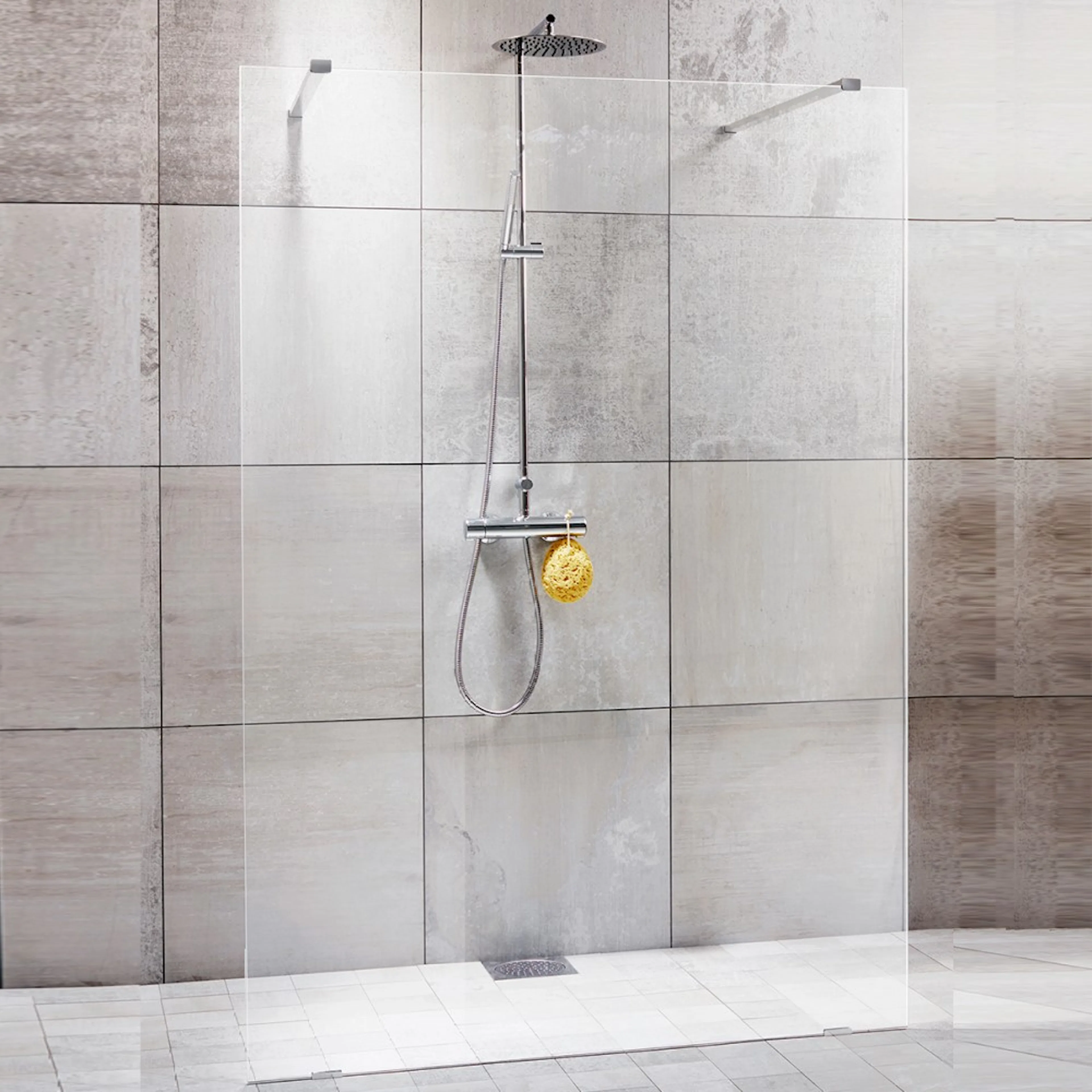 Duschvägg Alterna Luxor Modell 90 864 mm Krom Beslag 864 mm, Krom Beslag
