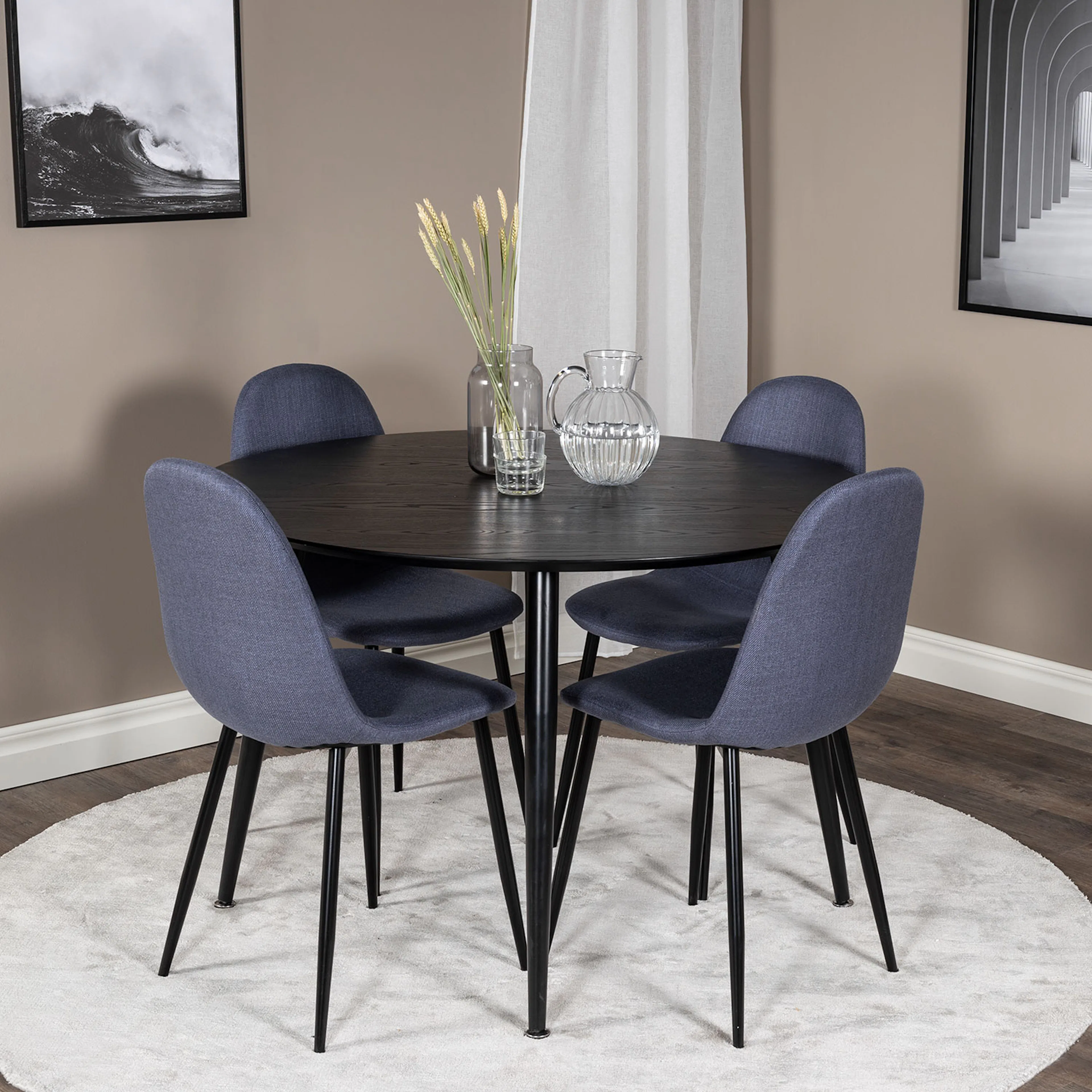 Spisegruppe Venture Home Dipp med 4 Polar Stoler