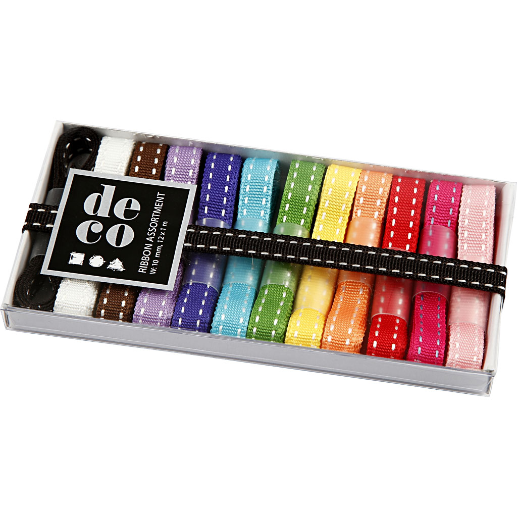 Dekorasjonsbånd Creativ Company Ass Farger B10 mm 12x1 m/1 Pk