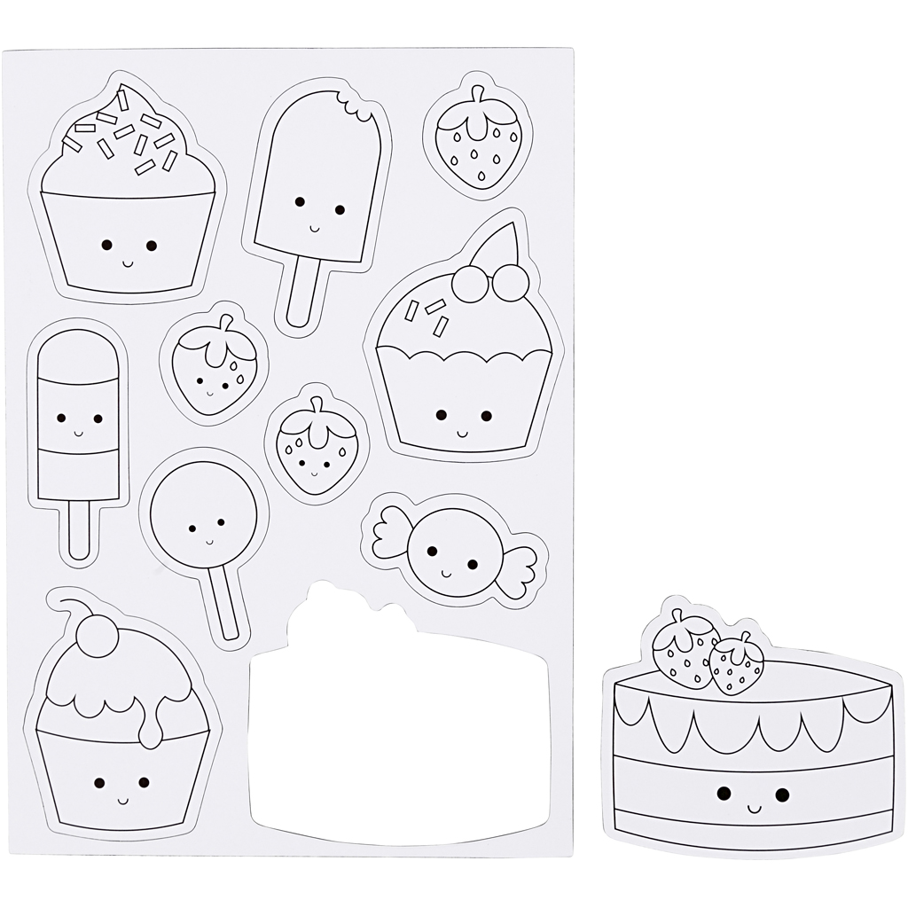 Magneter Creativ Company Glass og Kaker 14,85x21 cm