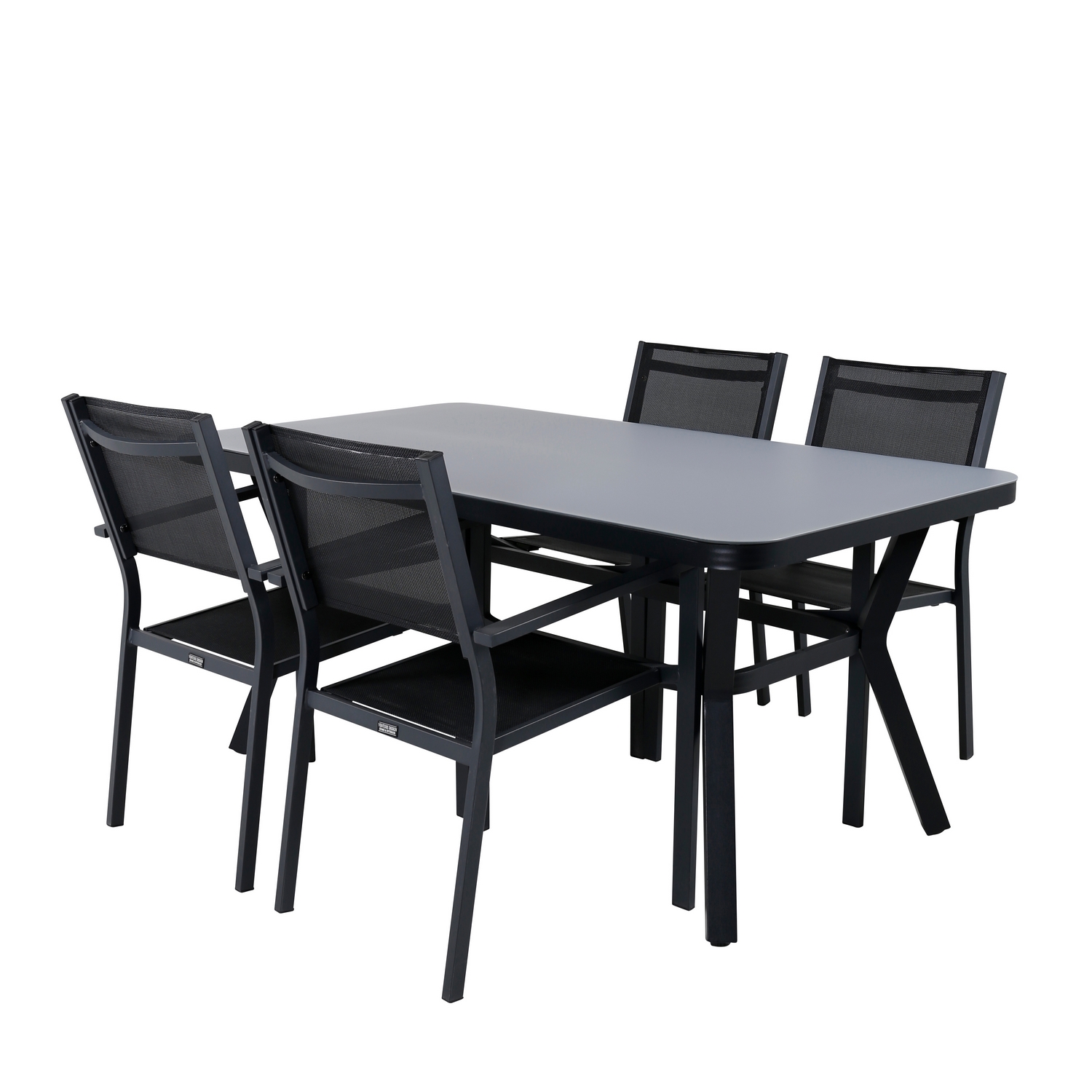 Spisegruppe Venture Home Vyn med 4 Curz Stablebare Spisestoler
