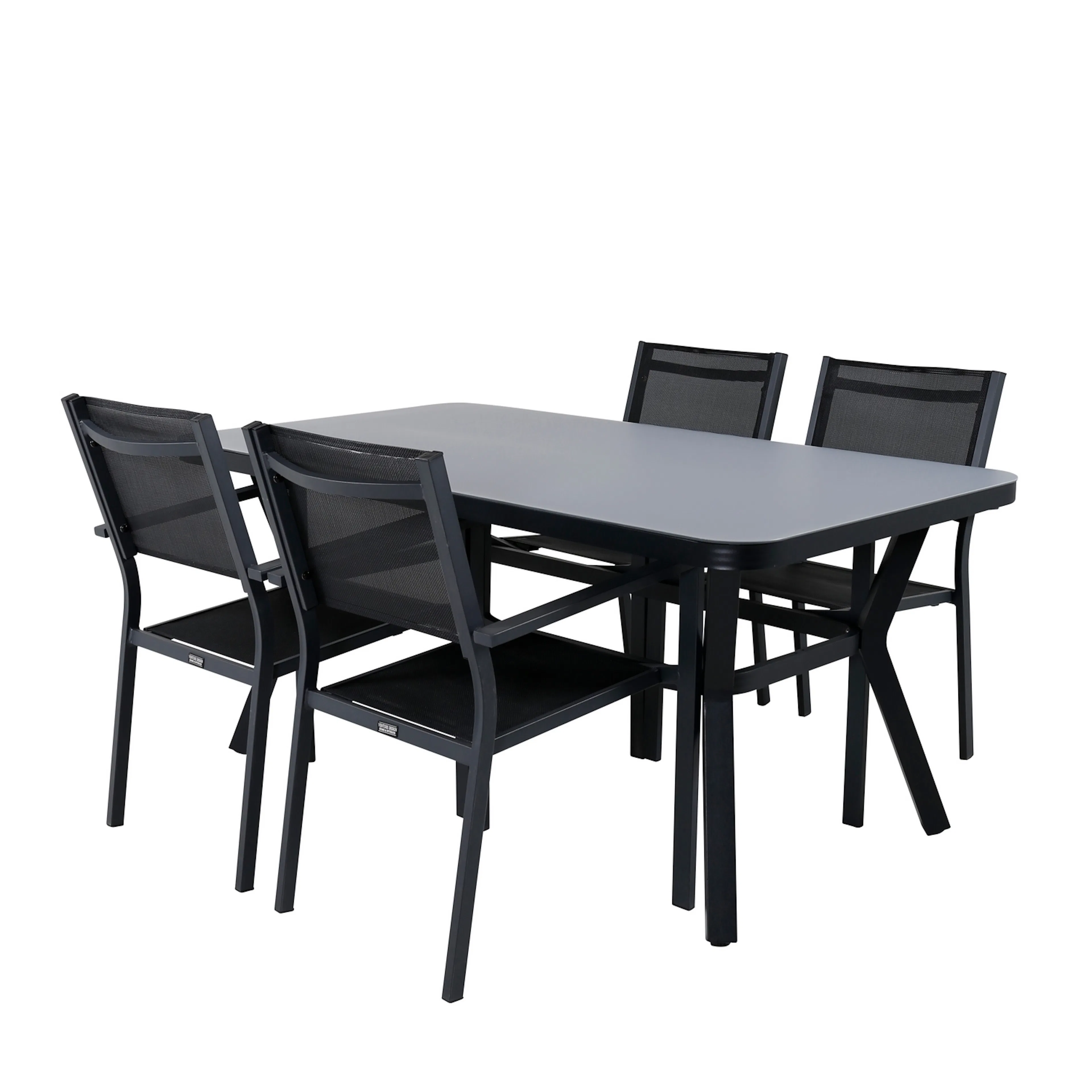 Spisegruppe Venture Home Vyn med 4 Curz Stablebare Spisestoler