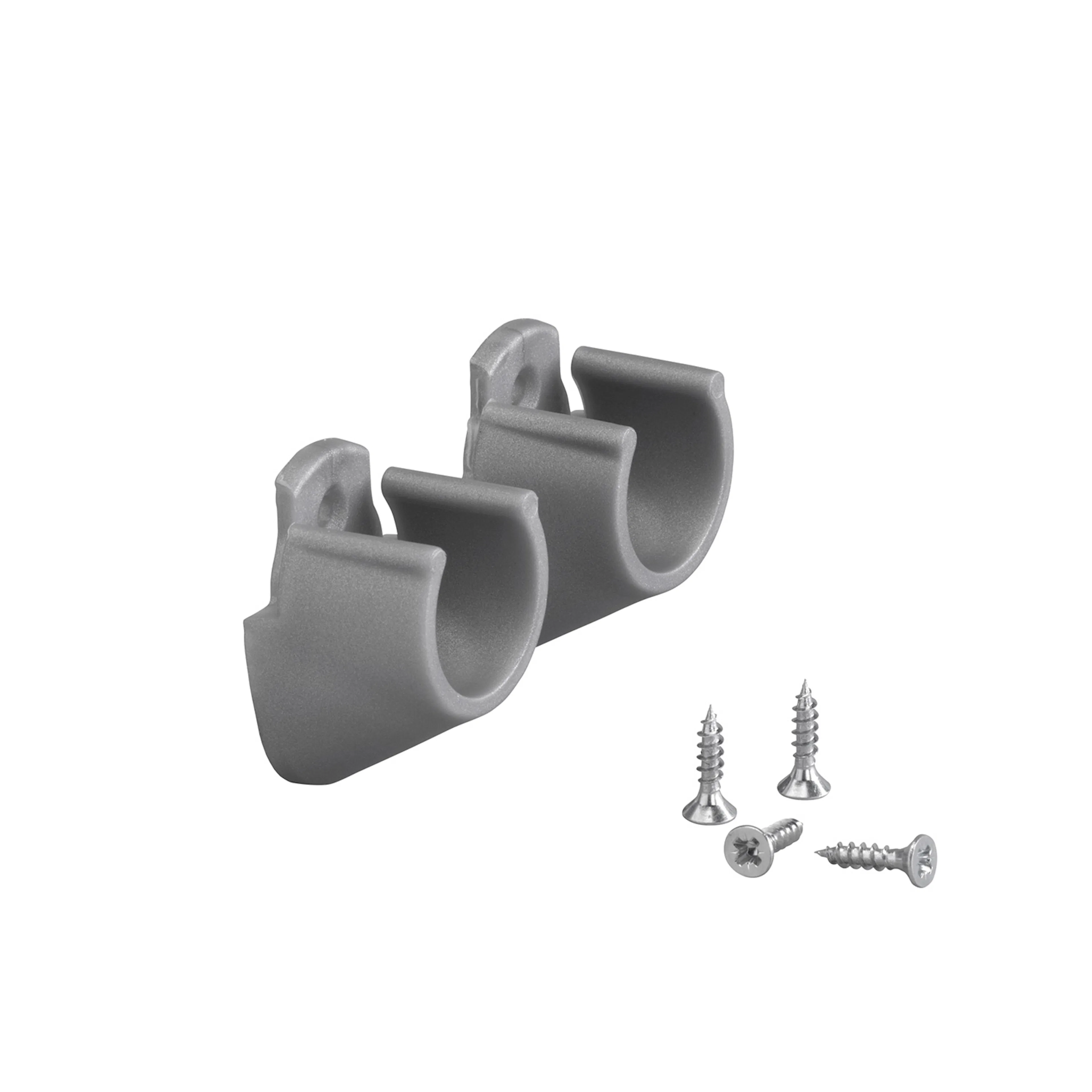 Holder Elfa for Garderobestang Vegg/Vegg 2-pk