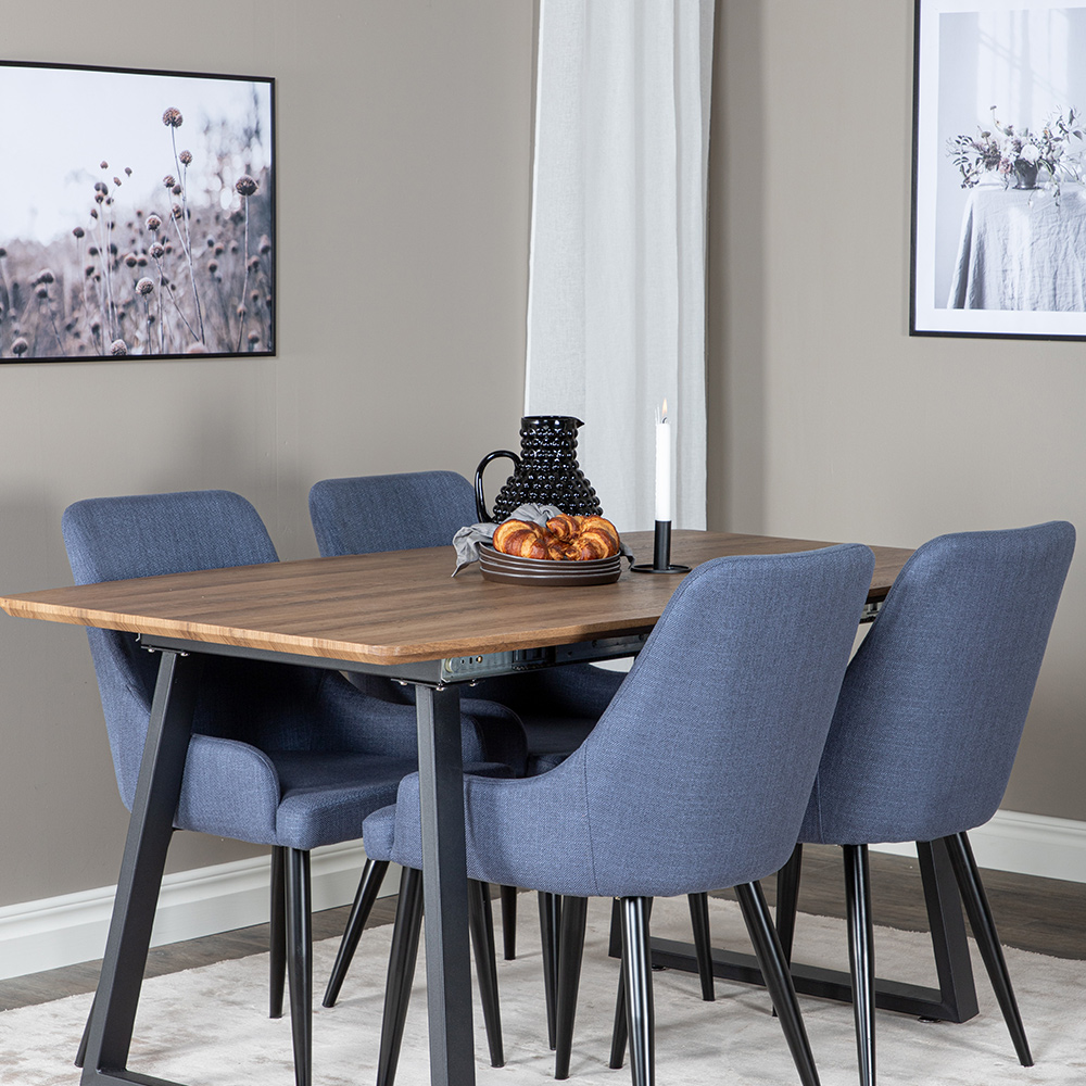 Spisegruppe Venture Home Ina med 4 Plake Stoler