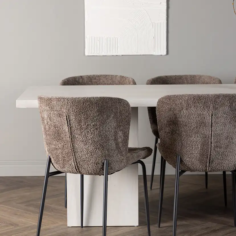 Spisegruppe Venture Home Olga med 6 stk Modesto Stoler