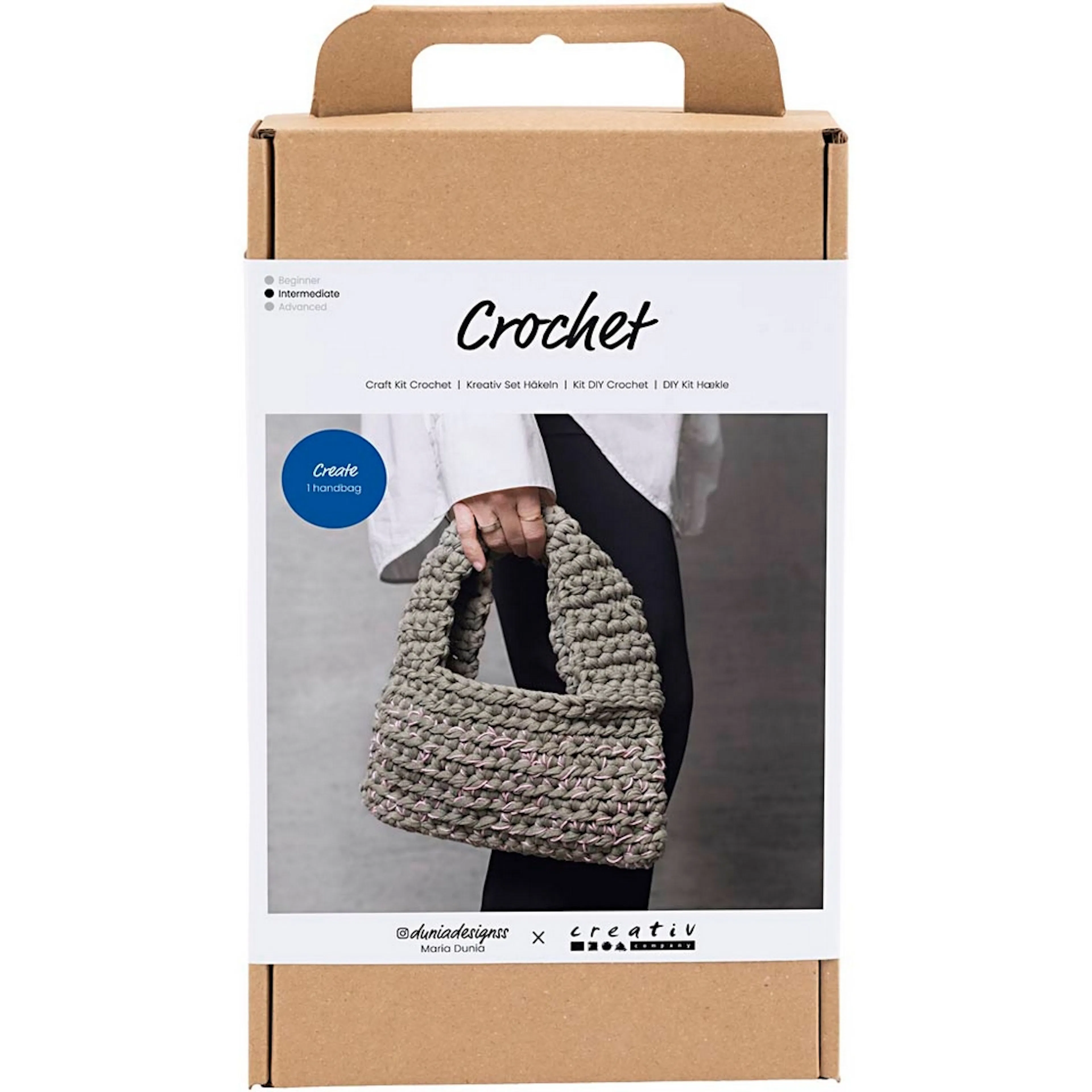Hobbysett Creativ Company DIY Kit Handlekurv Hekling