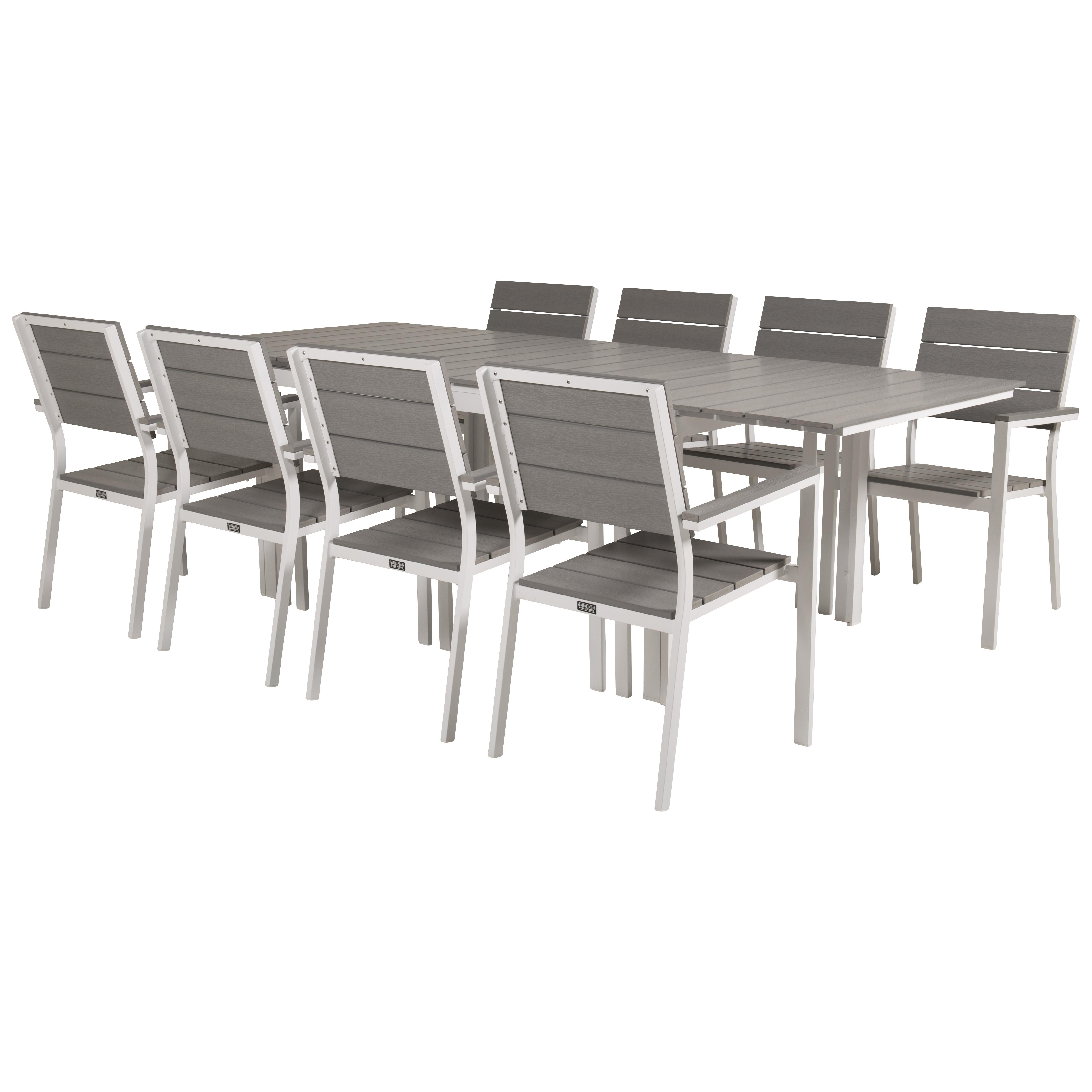 Spisegruppe Venture Home Lova 160/240 med 8 Lova Stoler