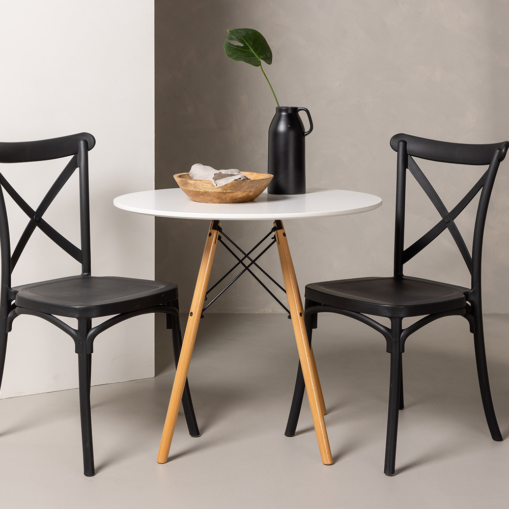 Spisegruppe Venture Home Danburi Ø 60 cm med 2 Crosett Stoler
