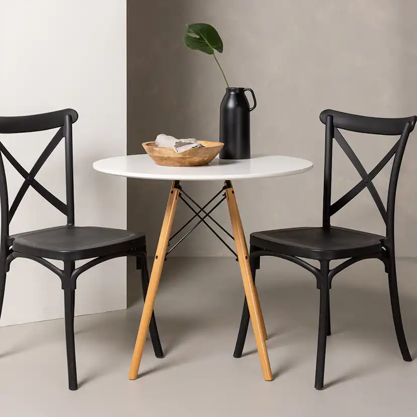 Spisegruppe Venture Home Danburi Ø 60 cm med 2 Crosett Stoler