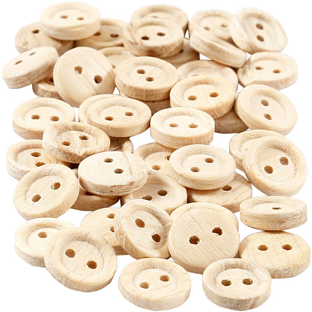 Treknapper Creativ Company Dia 11 mm 2 Hull 50 Stk/1 Pk