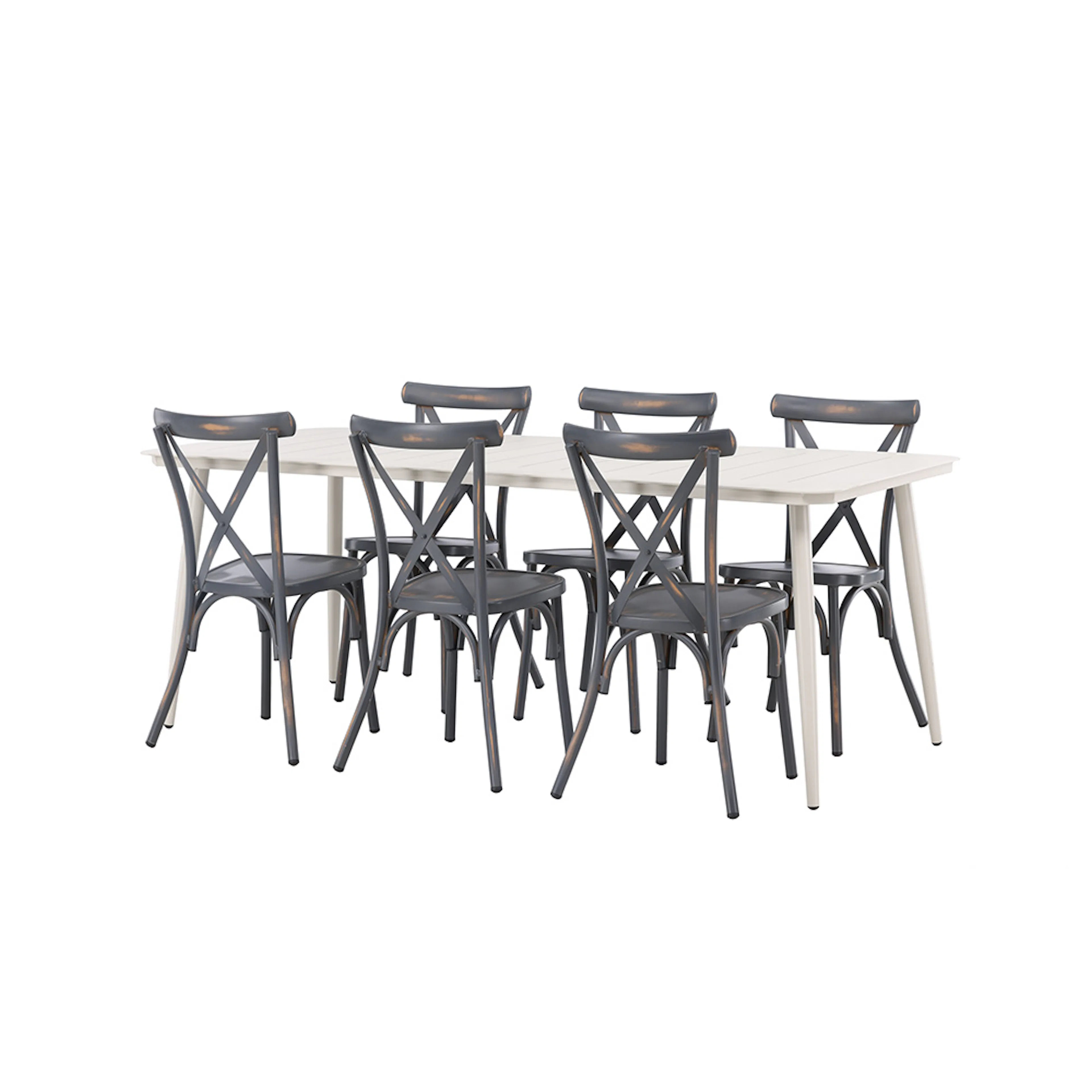 Spisegruppe Venture Home Lina Bord med 6 Tablas Stoler