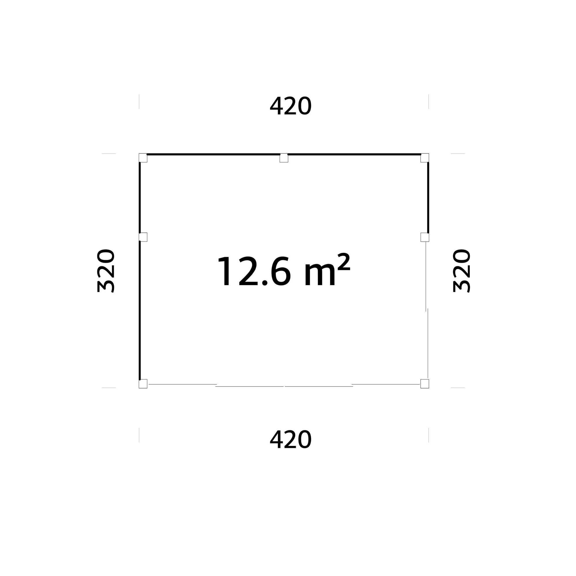 Hagestue Palmako Serena 13,4 m² Set 1 Slide (inv. 12,6 m²)