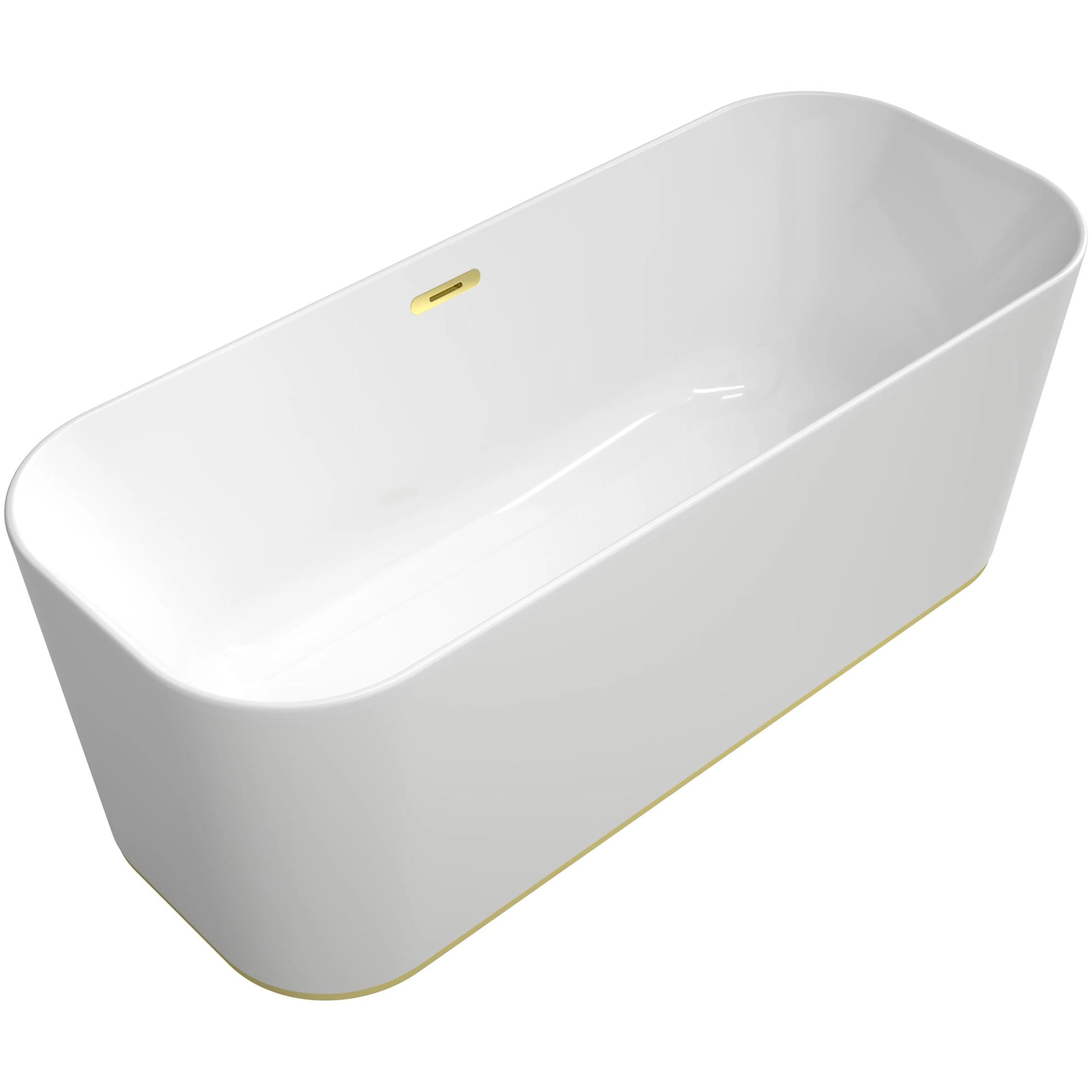 Badkar Villeroy & Boch Finion UBQ177FIN7A300V101 Vit Alpin, Guld, Med Designring, Bräddavlopp, Med Belysning
