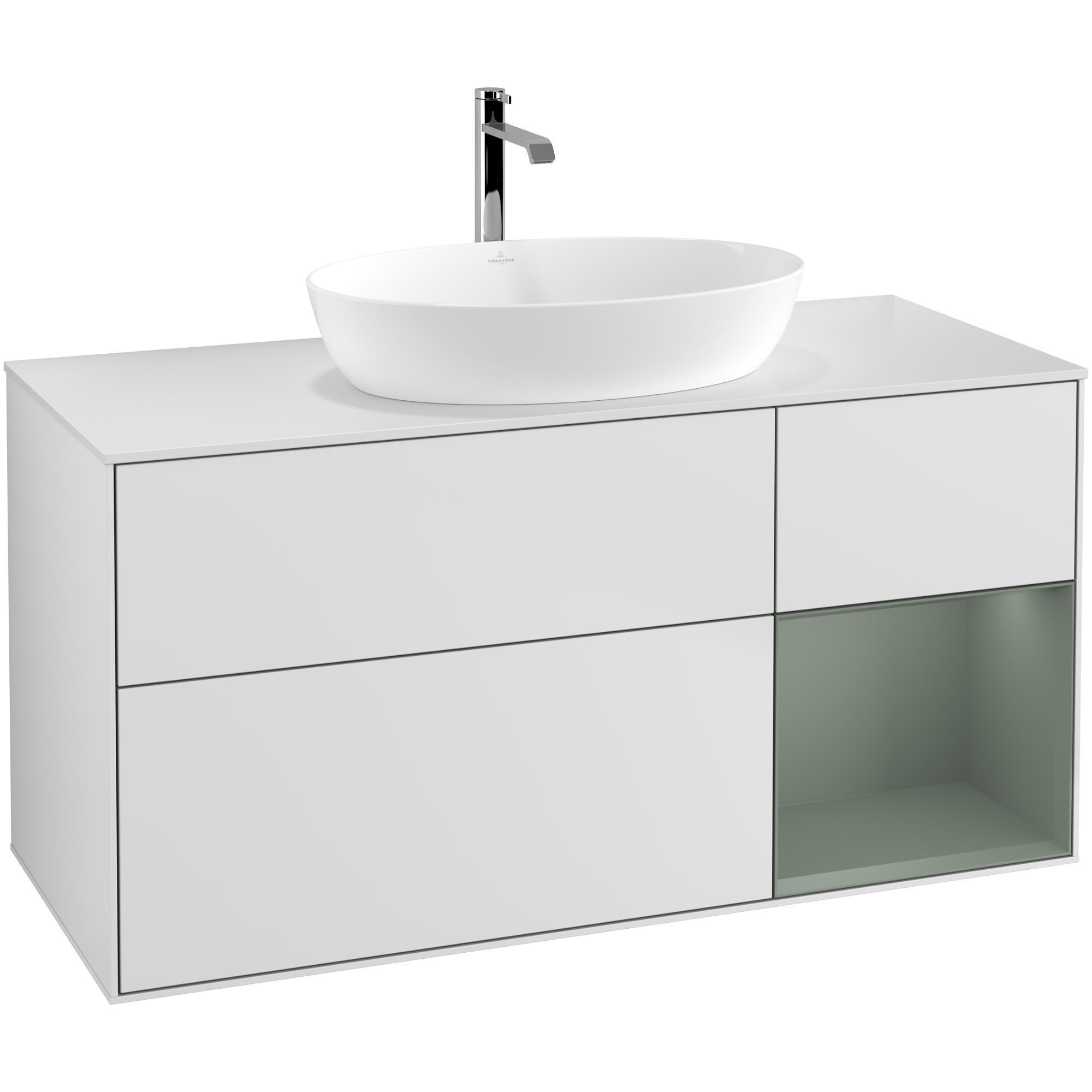 Tvättställsskåp Villeroy & Boch Finion med 3 Lådor Hylla och Bänkskiva för Fristående Tvättställ från Artis & Collaro | badrum - badrumsmobler - tvattstallsskap-och-kommod | KakelKungen