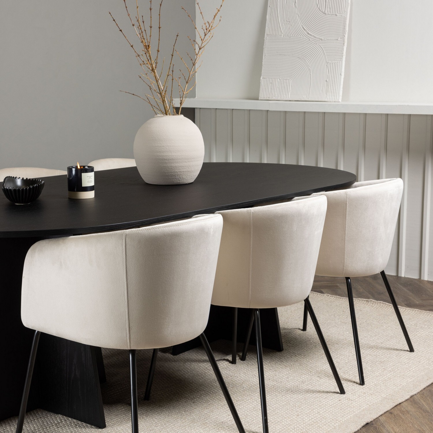 Spisegruppe Venture Home Bootcut Oval med 6 Berit Stoler