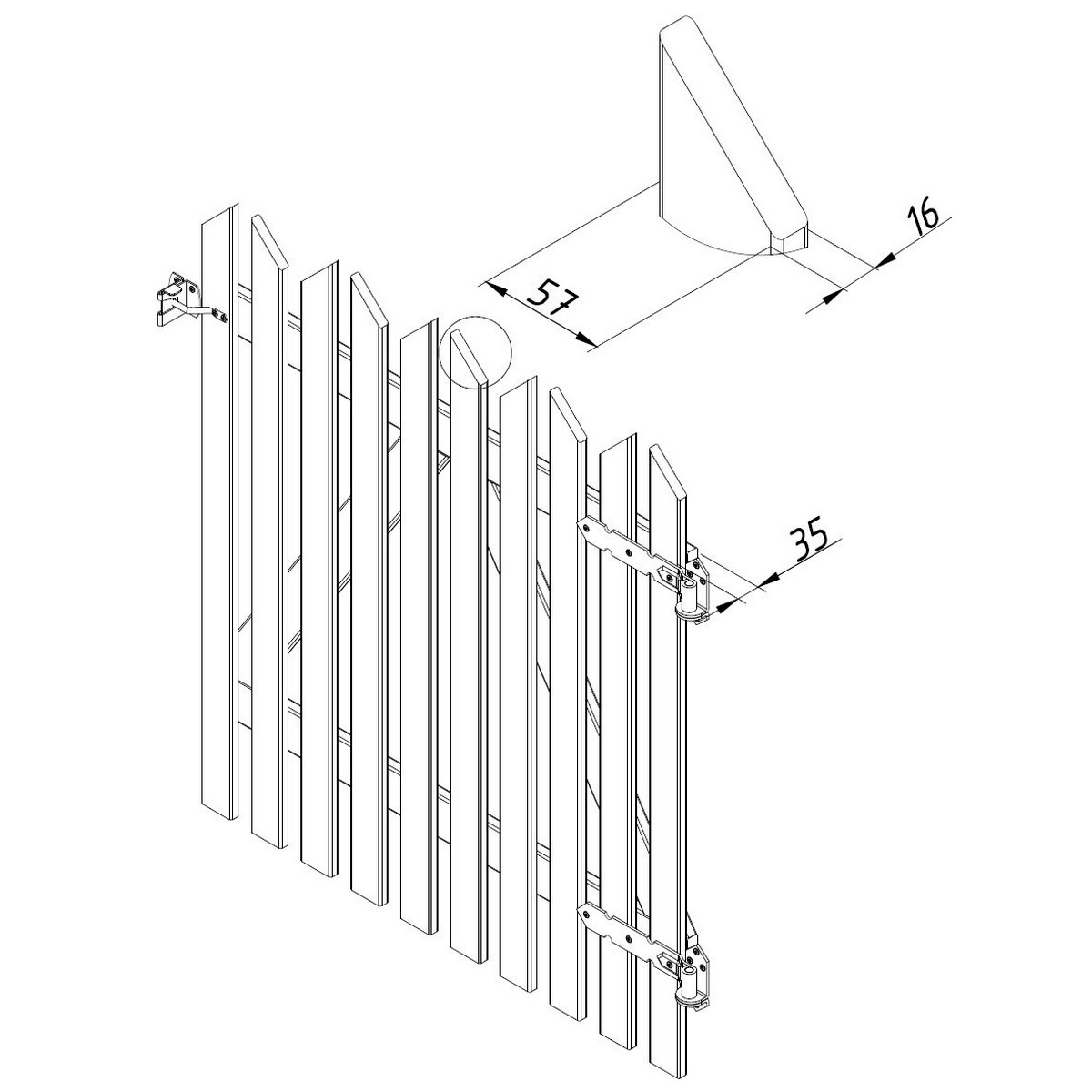 Port Palmako Kamilla 90X100 CM Hvitmalt